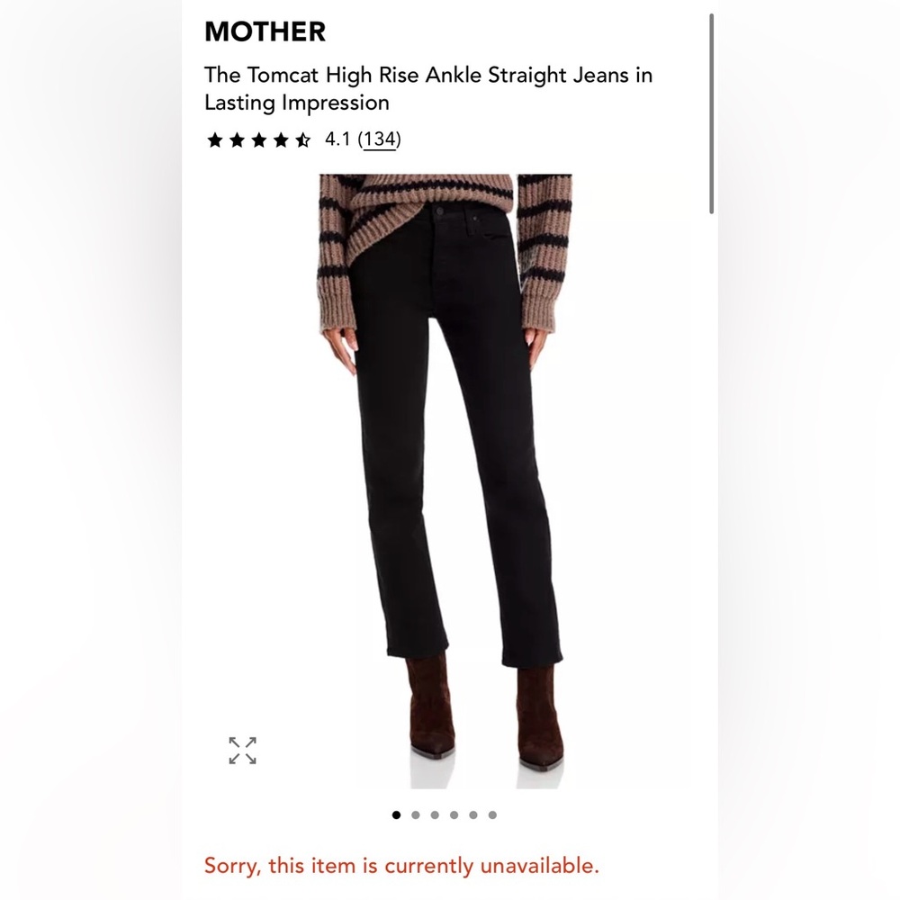 MOTHER the Tomcat Women's Jeans High waist Ankle straight 26